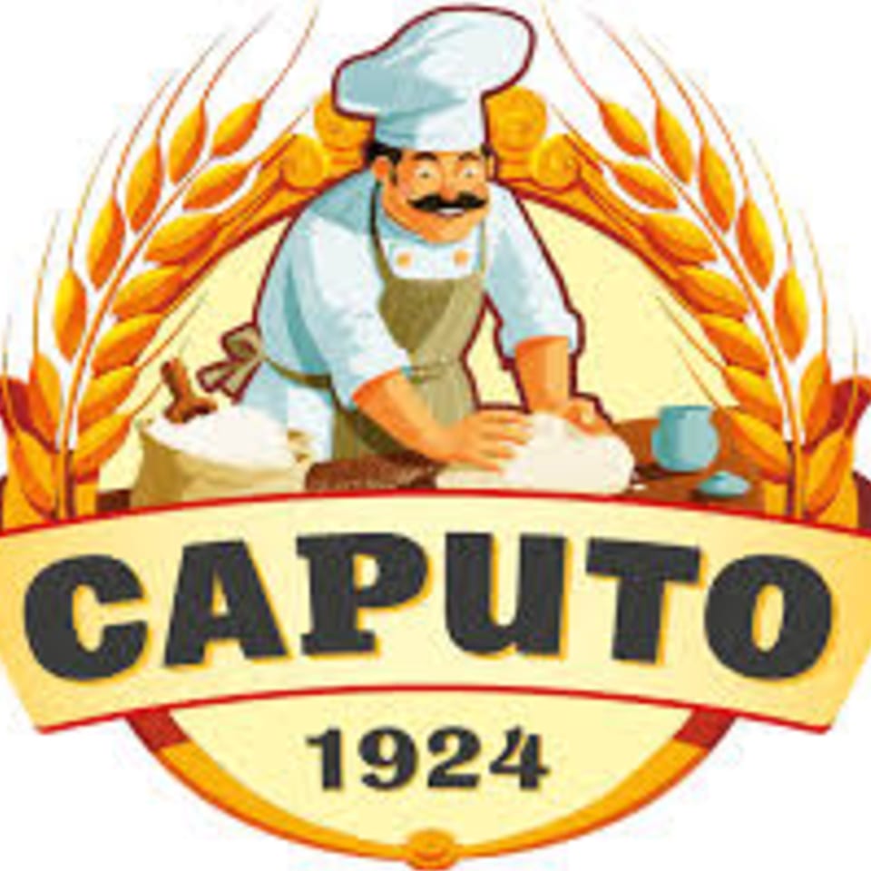 Caputo 1924 logo featuring a chef kneading dough, surrounded by wheat stalks.