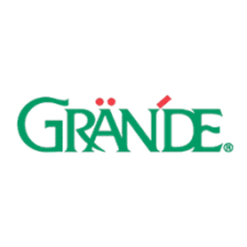 The Grande logo, featuring the word "GRÄNDE" in green with red accents on a white background.
