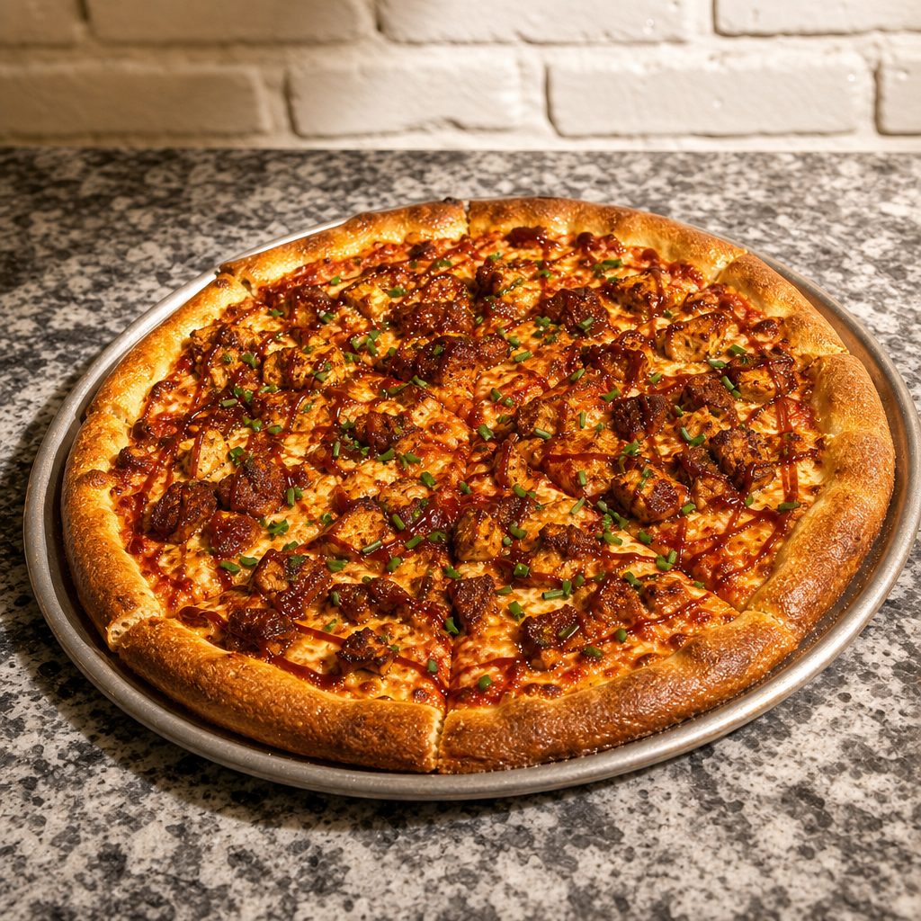 12" BBQ Chicken Pizza.