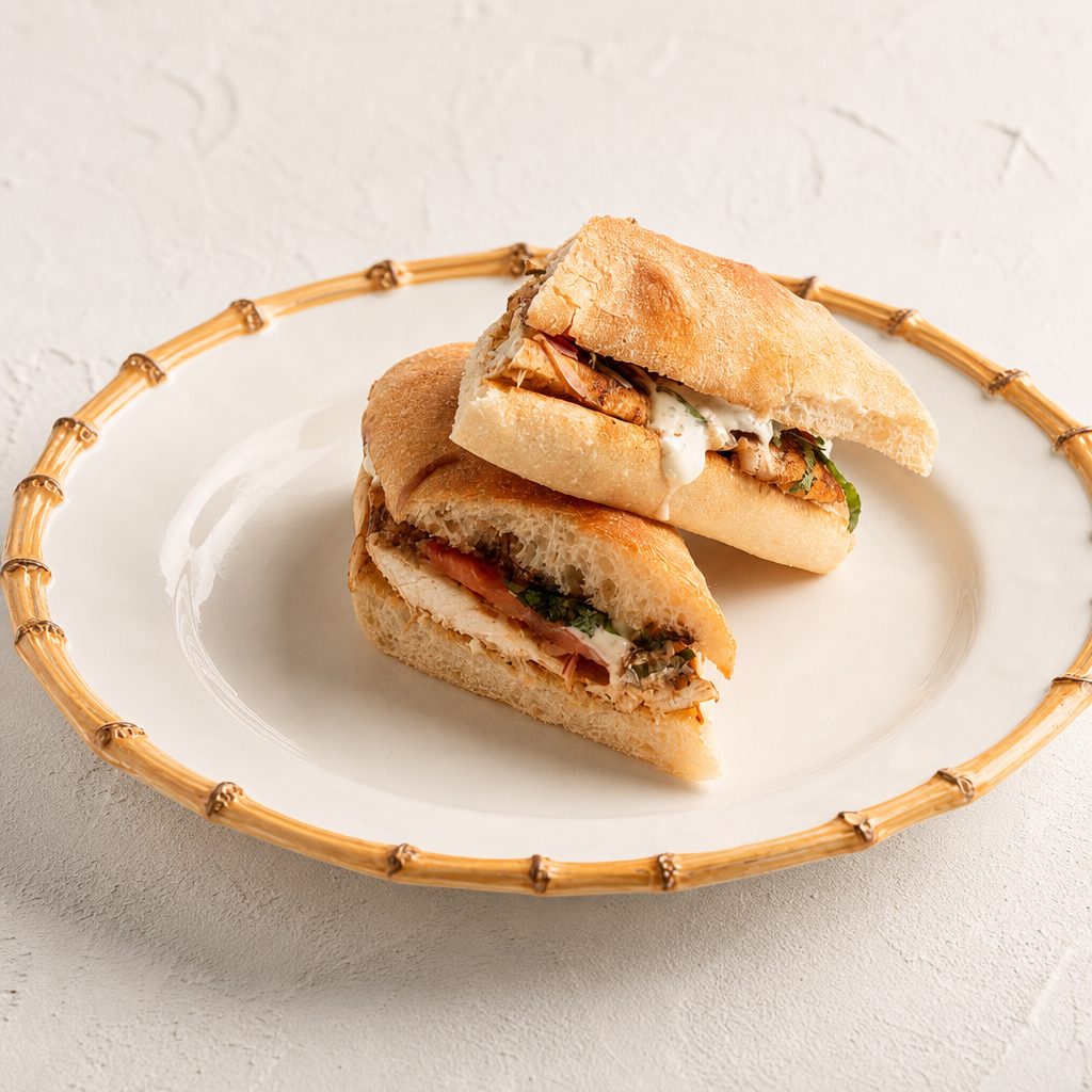 Single Chicken Bruschetta Sandwich.