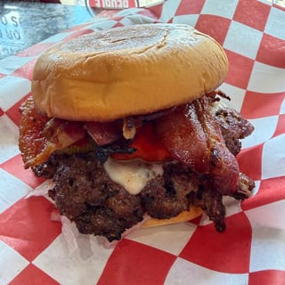 Double Kool-Aid Pickle and Bacon Wagyu Smash Burger